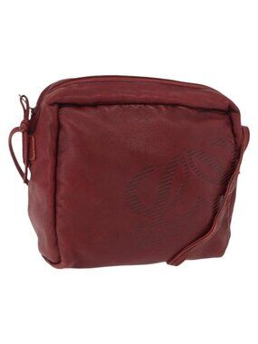 Authentic LOEWE Shoulder Bag Leather Red